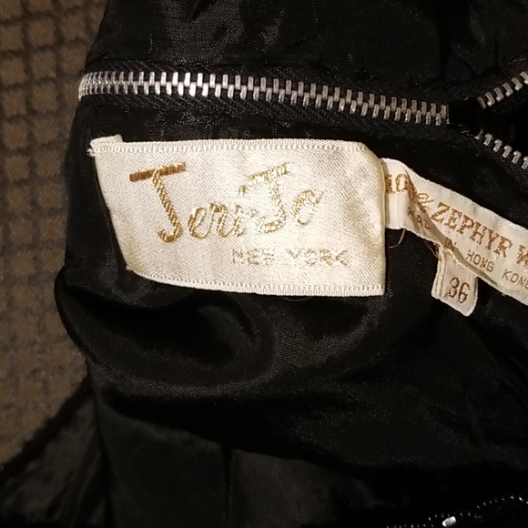 Jeri-Jo NY Vintage Black Embroidered Sequined Top - Picture 4 of 6